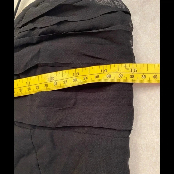 Ann Taylor Loft Black Cocktail Spaghetti Halter Tie Neck Chiffon Dress S… - Picture 9 of 10